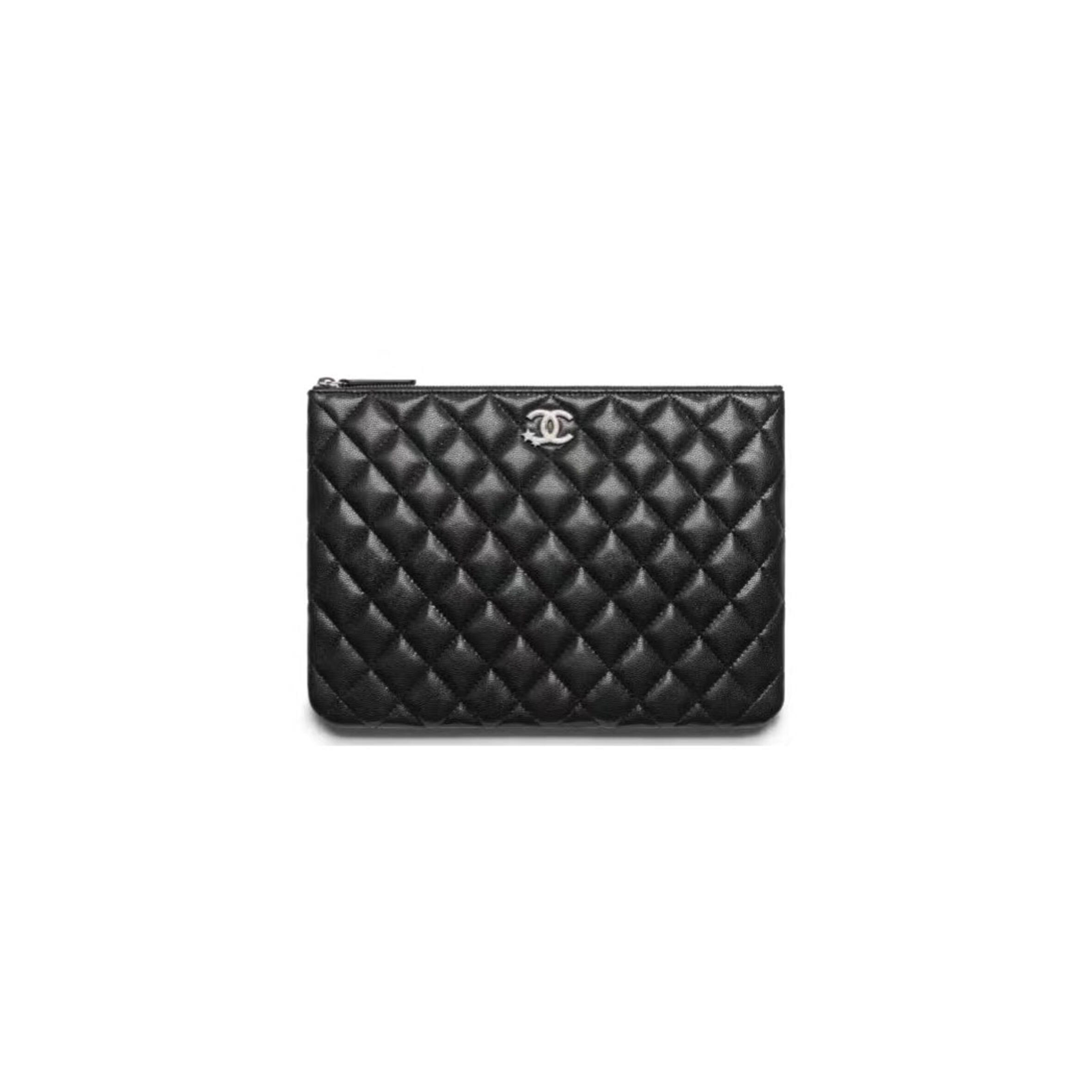 CHANEL BLACK STAR-STUDDED CLUTCH AP3749 (27.5*20*1cm)